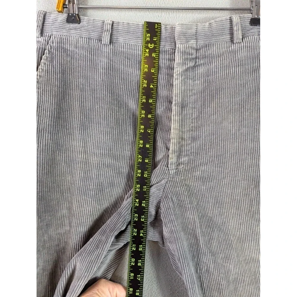 Lands End Corduroy Pants Men's Size 36 Flat Front Cotton Preppy Workwear USA